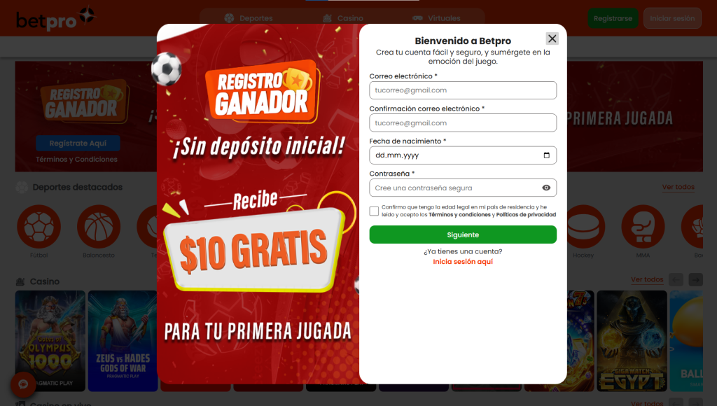 Guía de Registro