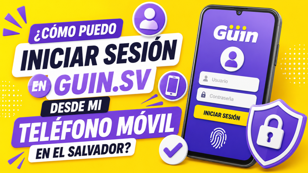 ¿Cómo puedo iniciar sesión en Guin.sv desde mi teléfono móvil en El Salvador?